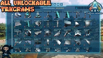 ALL UNLOCKABLE TEKGRAMS in Ark Survival Ascended #playark  #ASA