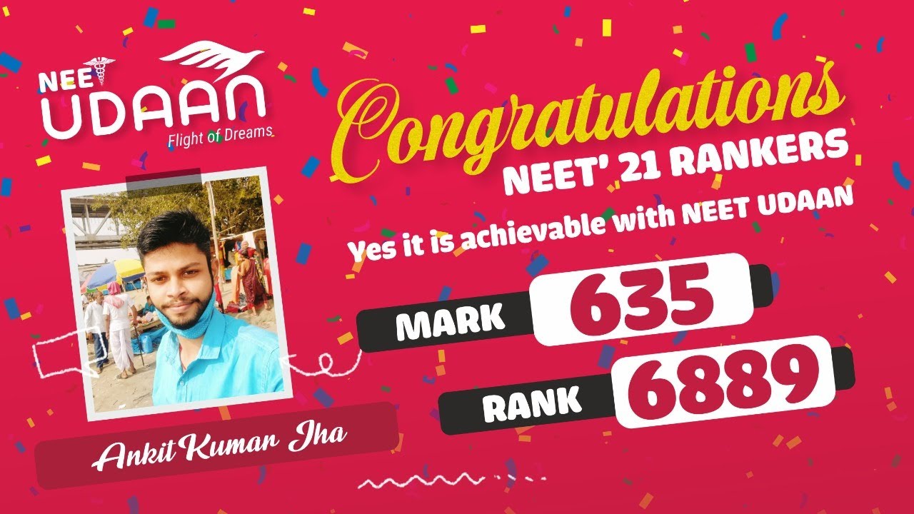 Live Session with NEET'21 Toppers || 635 in NEET 2021 : Ankit Kumar Jha ...