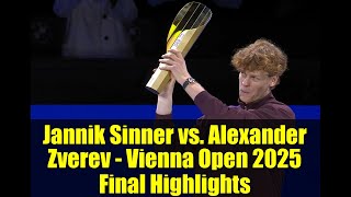 Jannik Sinner vs. Alexander Zverev - Vienna Open 2025 Final Highlights | ATP Title #24!