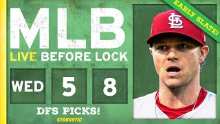 MLB DFS Picks Today 5\/8\/24: DraftKings \& FanDuel Baseball Lineups | Live Before Lock (Early Slate)