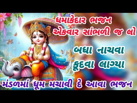 ભજન સાંભળતાજ સૌ કોઈ નાચવા-કુદવા લાગ્યા🌹krishnabhajan🌺peacefulmeditationmusic🏵️gujaratibhajan#krishna