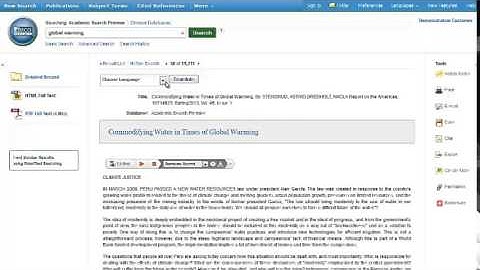 Reading an Article on EBSCOhost   Tutorial