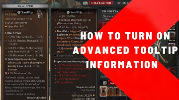 How to turn on advance tooltip information on Diablo 4