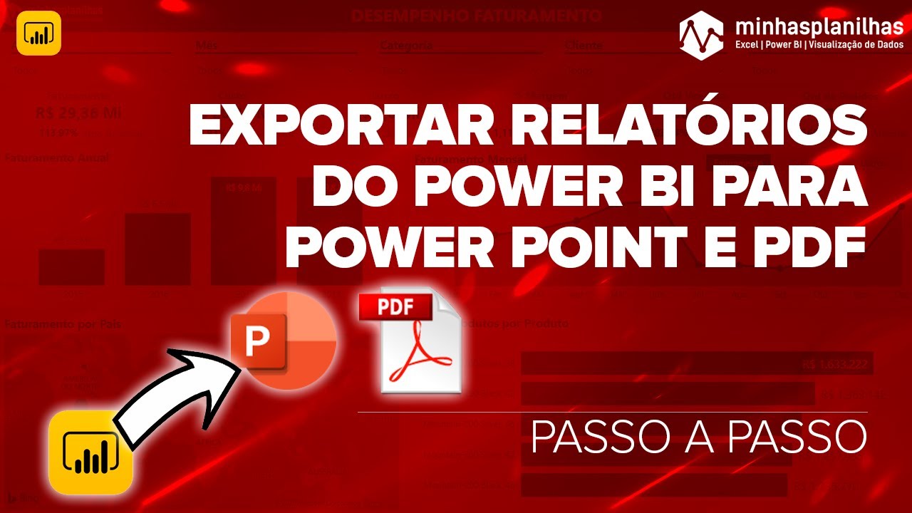 Como exportar relat rios do power bi em power point pdf e imprimir