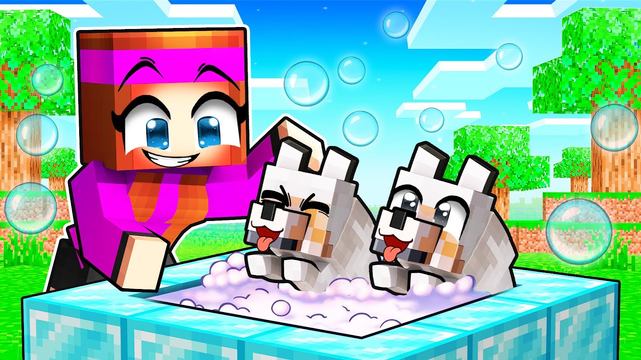 J'ai construit un Spa détente pour nos Chiens sur Minecraft !