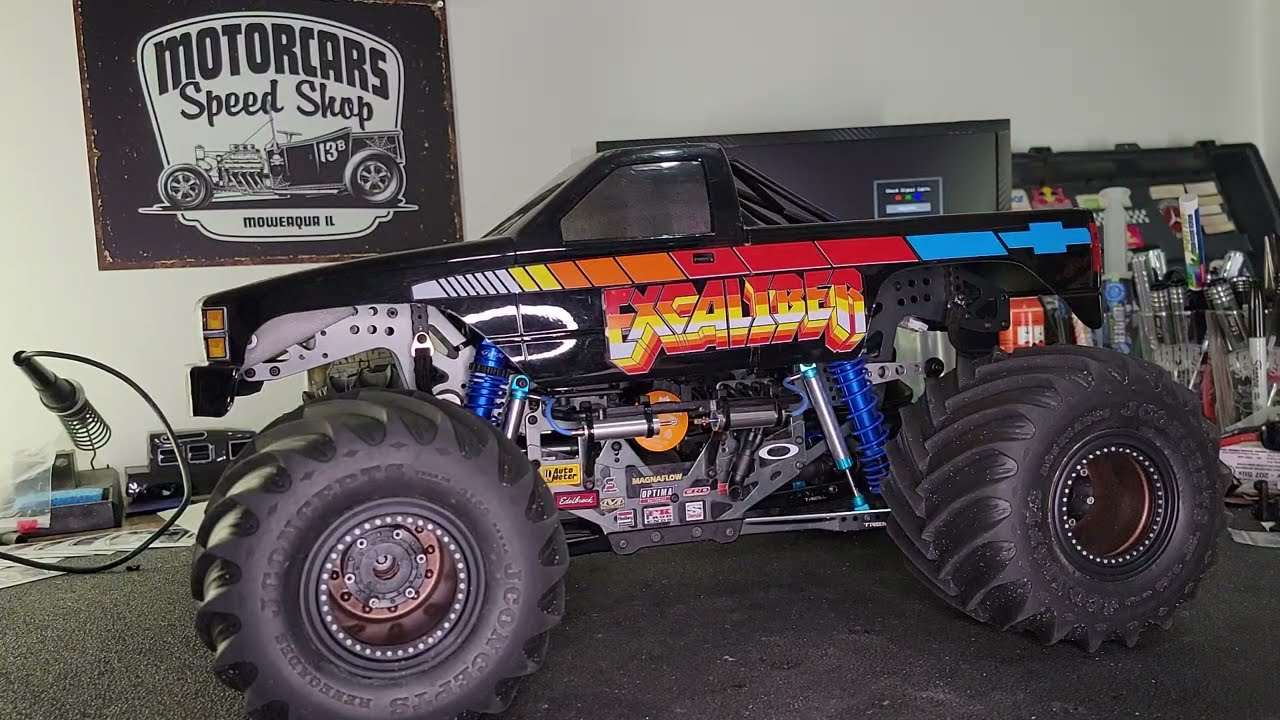 Custom Suspension Setup For A Losi LMT on this edition of Motorcars Speed Shop.