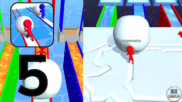 SNOW RACE ALL LEVELS PART 5 | Snow Race Gameplay | Best Mobile Games 2023