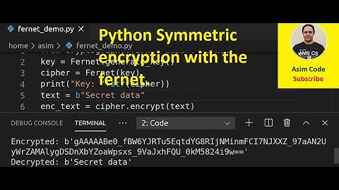 Python Symmetric encryption with the fernet