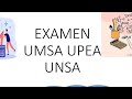 Examen Admision UMSA UPEA y curso fezgugel com UNSA