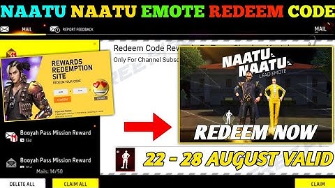 FREE FIRE REDEEM CODE TODAY 22 AUGUST REDEEM CODE FREE FIRE | FF REDEEM CODE TODAY 22 AUGUST