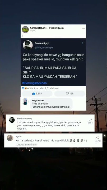 story wa cewek bangunin sahur