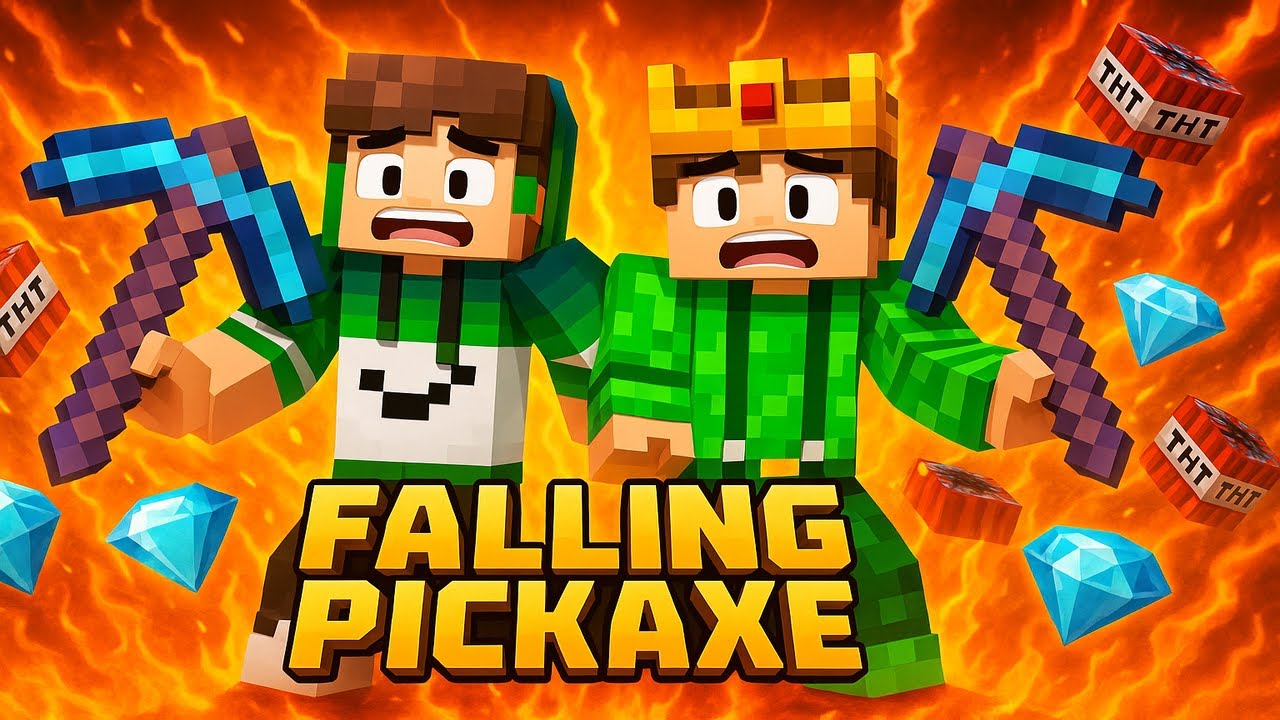FALLING PICKAXE MINECRAFT EXTREME  #shortslive #minecraftlive #shorts