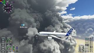 Microsoft Flight Simulator - Посадка в Дубай в сильный шторм вслепую - Airbus A320