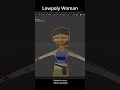 From Cube to Character: Female 3D Modeling &amp; Jump Animation | Blender Timelapse #shorts