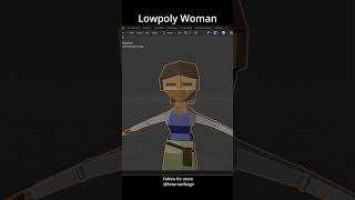 From Cube to Character: Female 3D Modeling & Jump Animation | Blender Timelapse #shorts