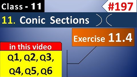 Ex 11.4 Class 11 (Q1, Q2, Q3, Q4, Q5, Q6) Hyperbola | Conic Section Class 11 | Ch 11 Maths Class 11