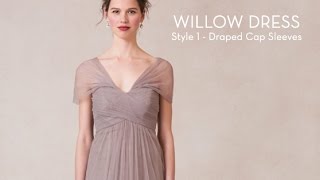 Willow Dress  Draped Cap Sleeves