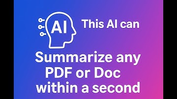 This AI can summarize any PDF Doc within a second