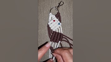 How to make hitch knot keychain?#shorts #shortvideo #short #macrame