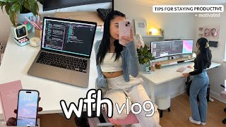 realistic wfh VLOG •  how i stay motivated + productive // tips and apps i use ⋆˚˖° screenshot 1