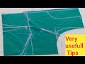 4 tucs blouse cutting and shoulder down solution very easy method 