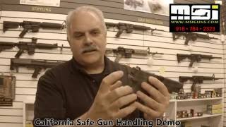 California Safe Gun Handling demonstration by Mark Stein owner of MSI Guns in Roseville California. This is the required 