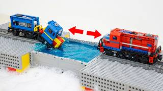 LEGO Technic Train Battle On Slime &amp; Soap Traps | Smart Lego
