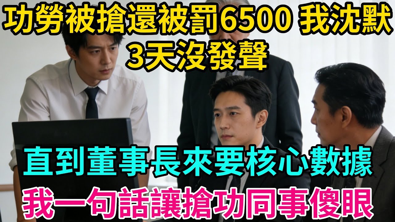功勞被搶還被罰6500，我沈默3天沒發聲，直到董事長來要核心數據，我一句話讓搶功同事傻眼【奇譚異聞錄】#職場 #爽文 #生活經驗 #小說 #故事分享 #反轉