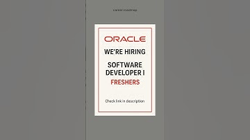 @Oracle | Part-12 | Job Vacancy for freshers | Software Developer-1 | Latest IT Jobs