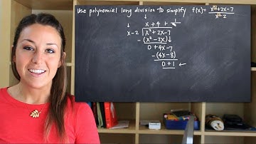 Polynomial long division for rational functions (KristaKingMath)