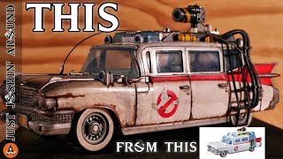 Ghostbusters Afterlife Ecto 1 Car \/\/  Toy Collectible Customization \/\/ Just Joshin' Around