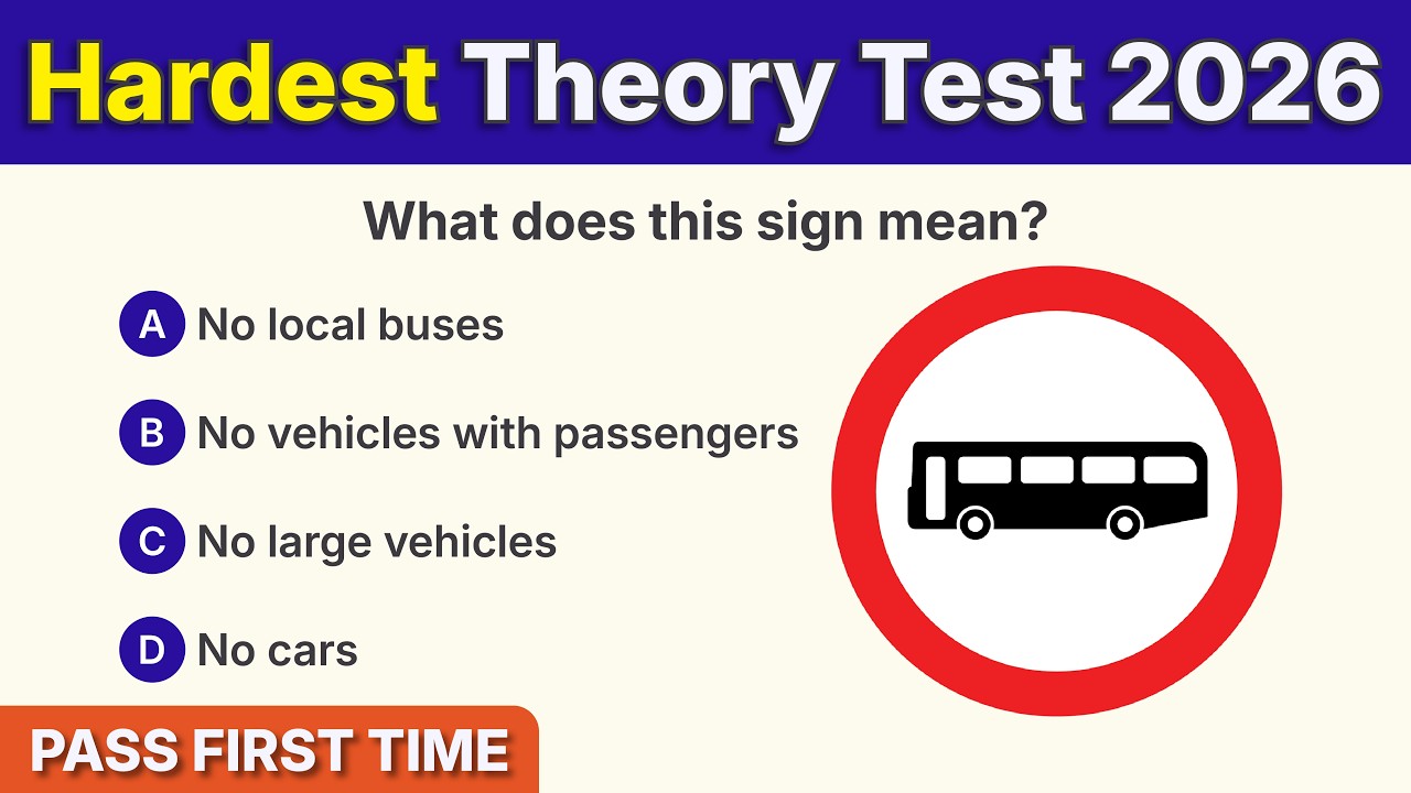 Theory Test 2026 UK Revision | DVSA Official Hardest Test Questions (Must Watch!) | PASS FIRST TIME