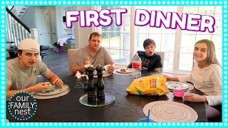 FIRST DINNER IN OUR NEW HOME! MOVING VLOG DAY 7