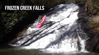 WHITEWATER KAYAKING FROZEN CREEK FALLS