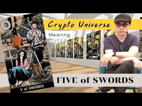 Five of Swords ไพ่ 5 ดาบ I ความหมายไพ่ยิปซี Crypto Universe Tarot #Digitalart #NFTs