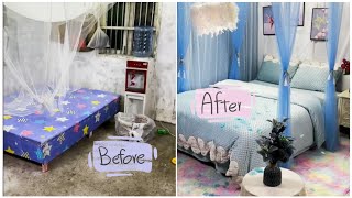 You can create a fresh and inviting bedroom without spending a lot of money. #bedroommakeover