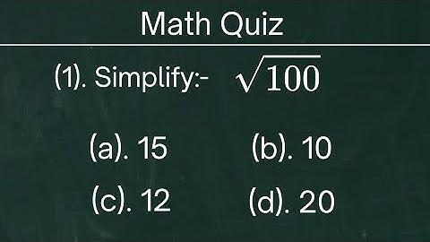 Can You Solve 6th Grade Math Square Root Test | Math Quiz