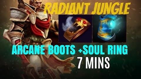 Dota 2 How to Jungle 7.06 - Omniknight 7 mins Arcane Boots and Soul Ring - Radiant Guide