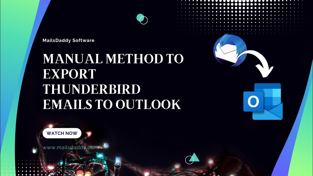 ⁣Manually export Thunderbird emails to Outlook PST