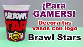 Decoracion Brawl Stars Para Vasos Desechables Para Fiestas Babyshowersgamers Molde Gratis Youtube - fiesta tematica brawl stars