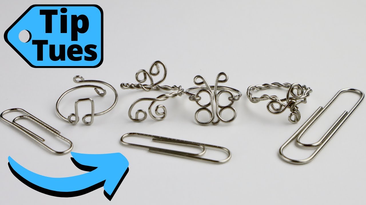 DIY tension rings made of paper clips. Version 1, 1.1 and final