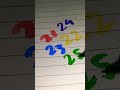 21,22,23,24,25,26,27 with colours 🔥#shorts #viral #21 #22 #23 #24 #25 #26 #27