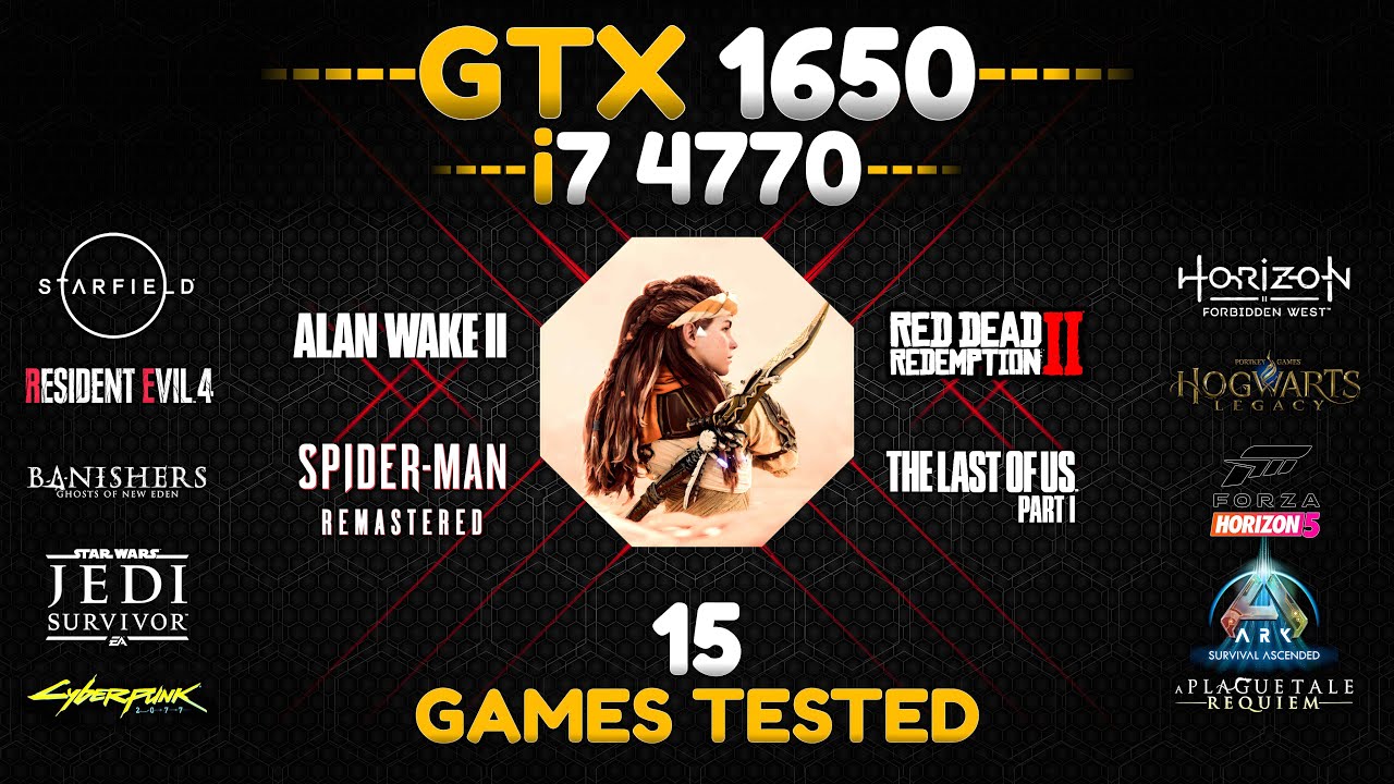 GTX 1650 + i7 4770 : 15 Games Tested in 2024