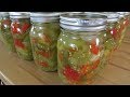 Canning Pickled  Green Tomato -Pepper Mix