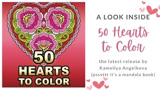 50 Hearts to Color | New Release Coloring Book by Kameliya Angelkova