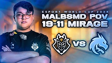 G2 malbsMd Mirage (19-11) vs Team Spirit | ESPORTS WORLD CUP 2024