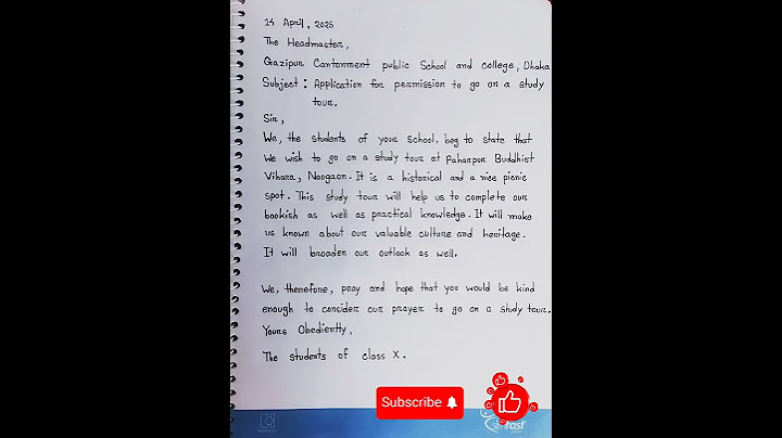 Application for permission to go on a study tour. easy for all classes ☺️❣️ #shorts #english🥀