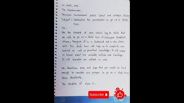 Application for permission to go on a study tour. easy for all classes ☺️❣️ #shorts #english🥀