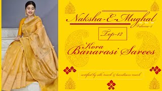 Debanjalis Hindi Series Pure Kora Banarasi Saree Collection Naksha E Mughal Episode-164