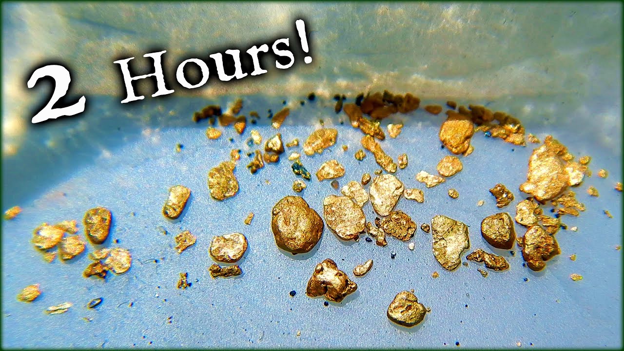 Nice gold for 2 hours gold panning!